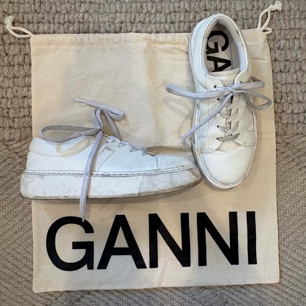 Ganni white sneakers